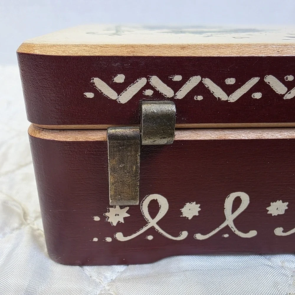 Vintage Reuge Swiss Music Keepsake Box Try To Remember Angel Watering Child Lamb